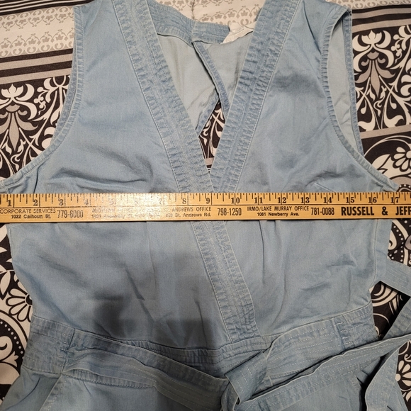 Jack by BB Dakota Suko Blue Chambray Jumpsuit Wide Leg - Picture 16 of 16